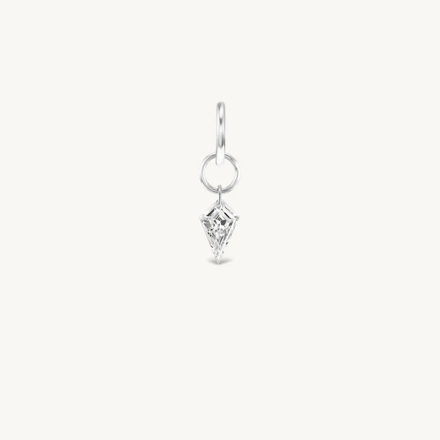 Small Kite Pierced Diamond Charm for Chains