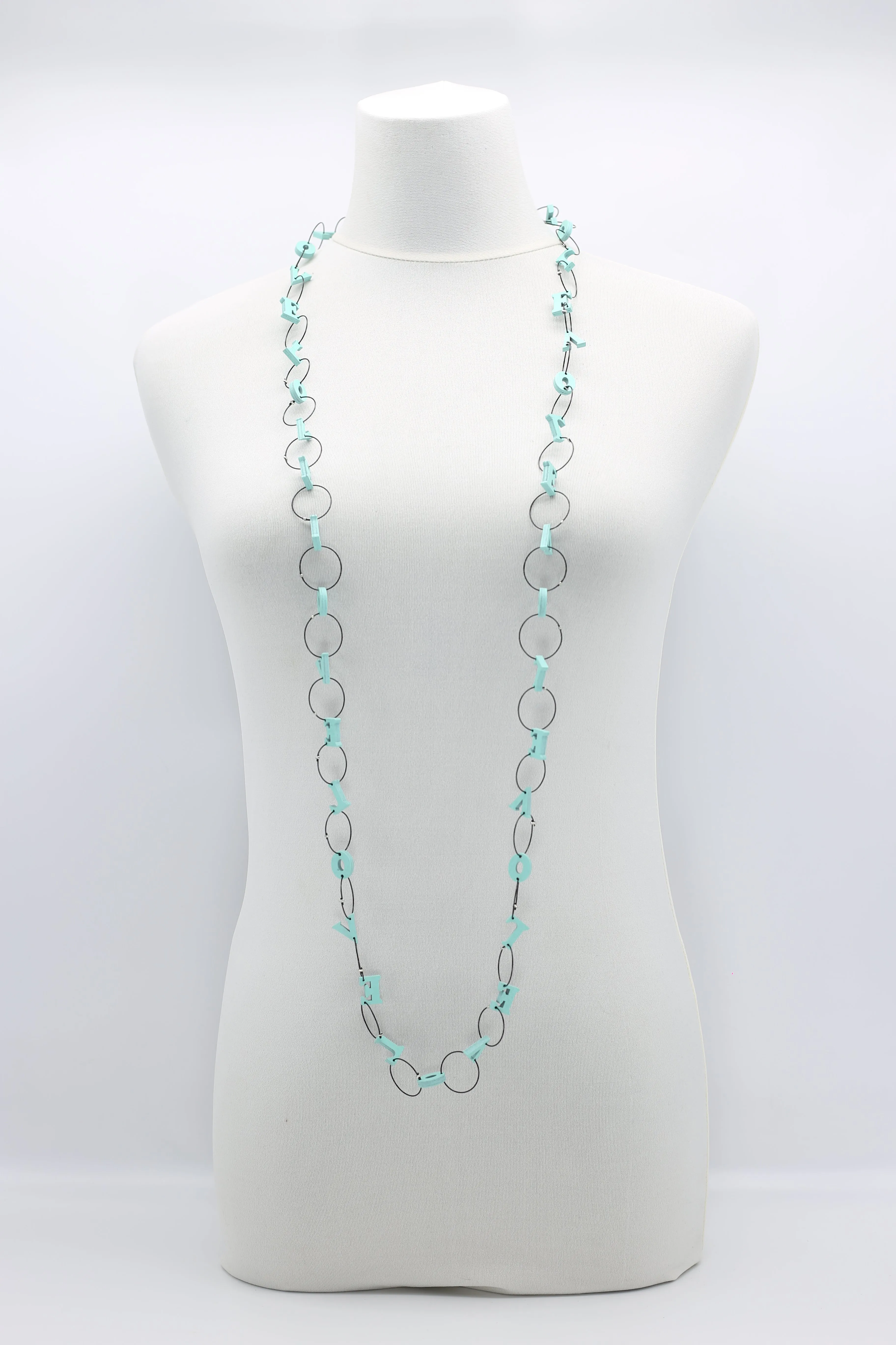 Small LOVE Chain Necklaces Set