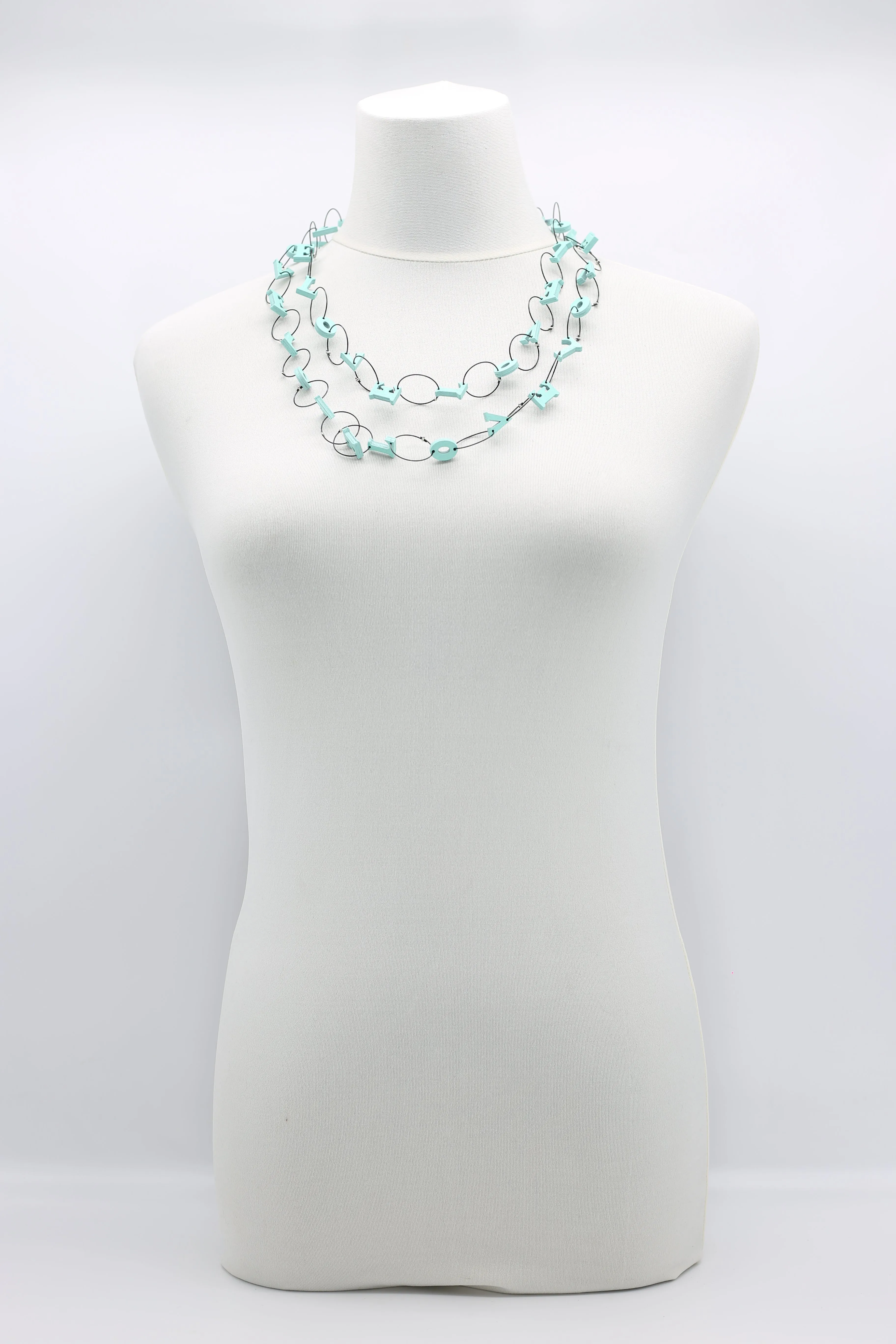 Small LOVE Chain Necklaces Set