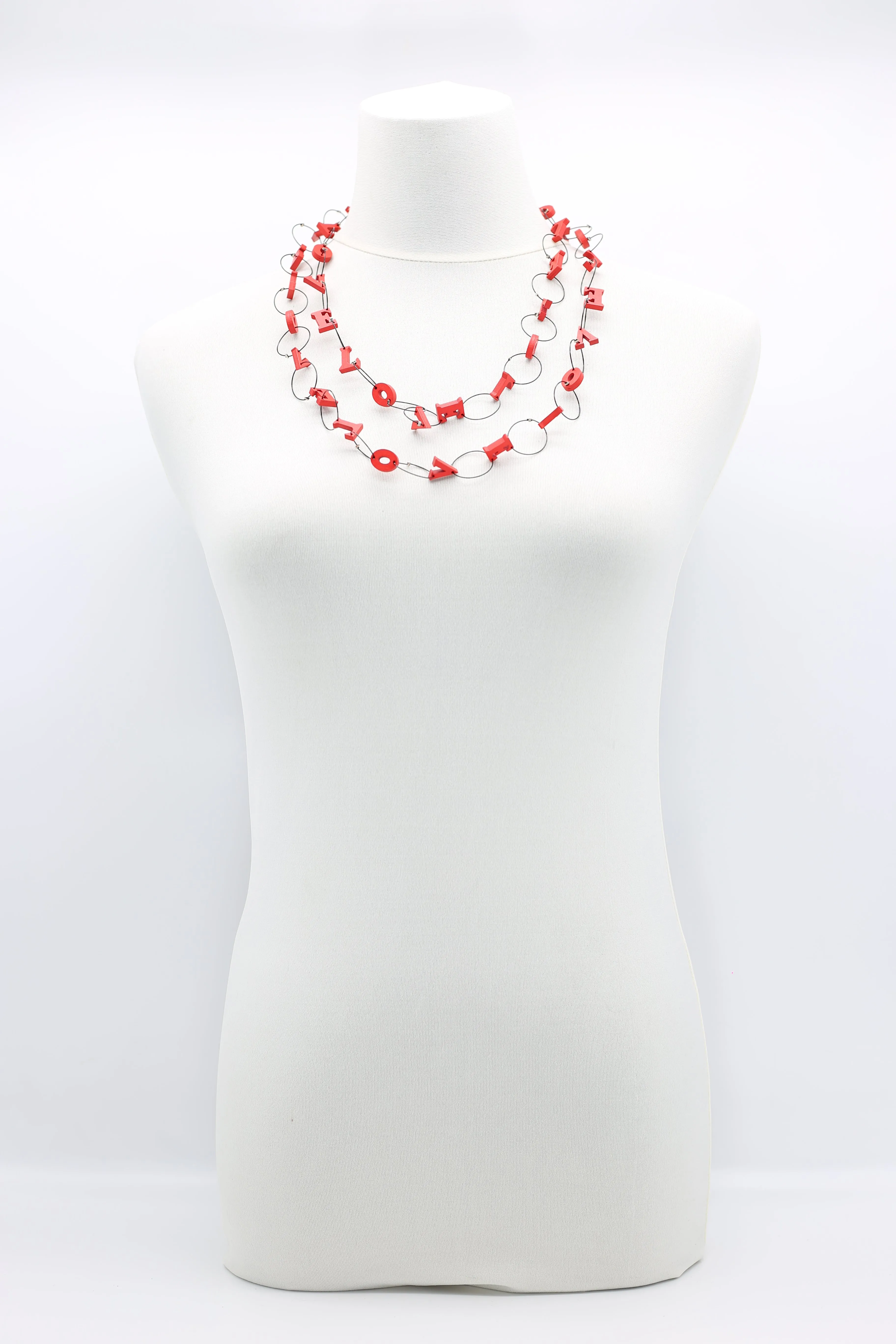 Small LOVE Chain Necklaces Set