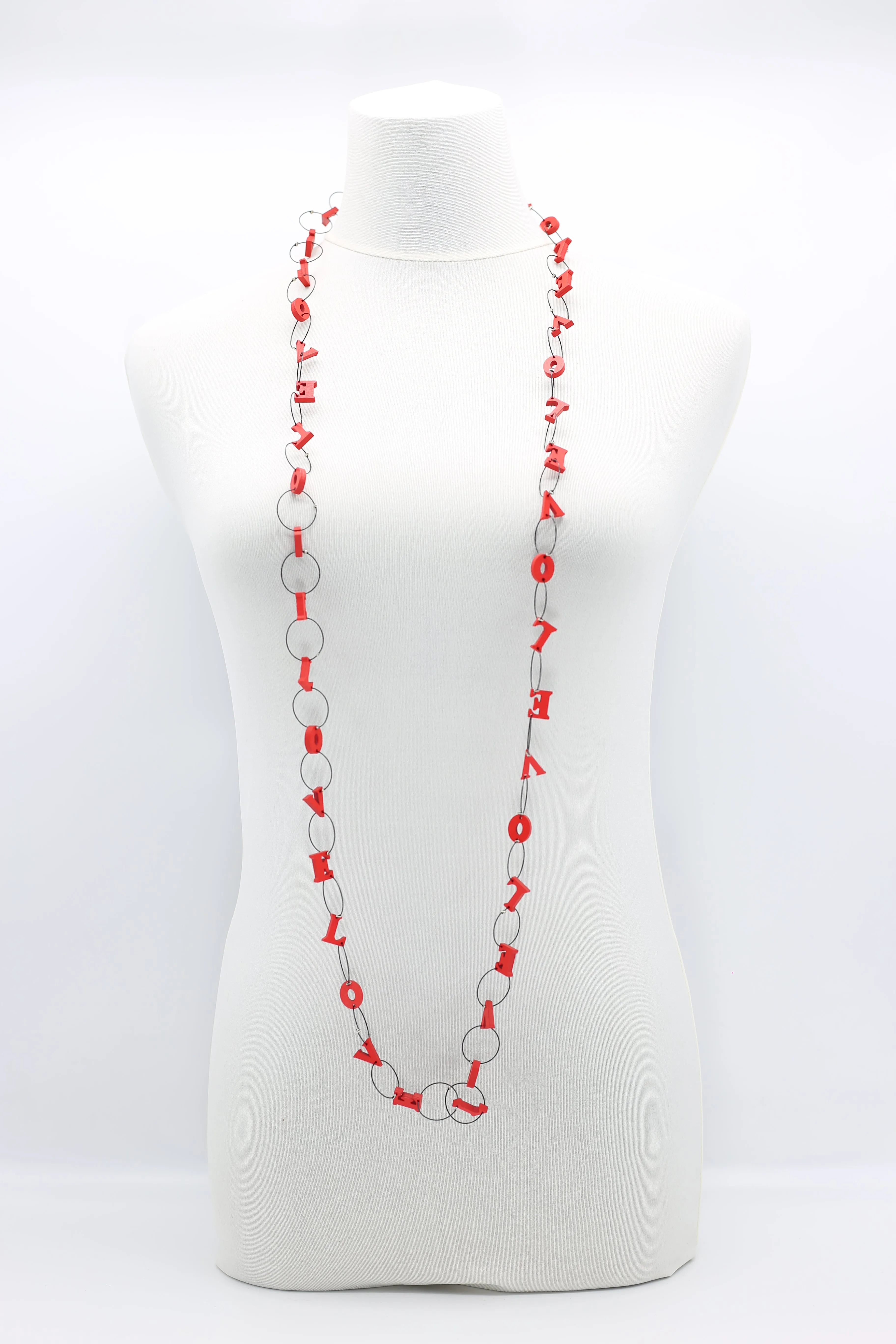 Small LOVE Chain Necklaces Set