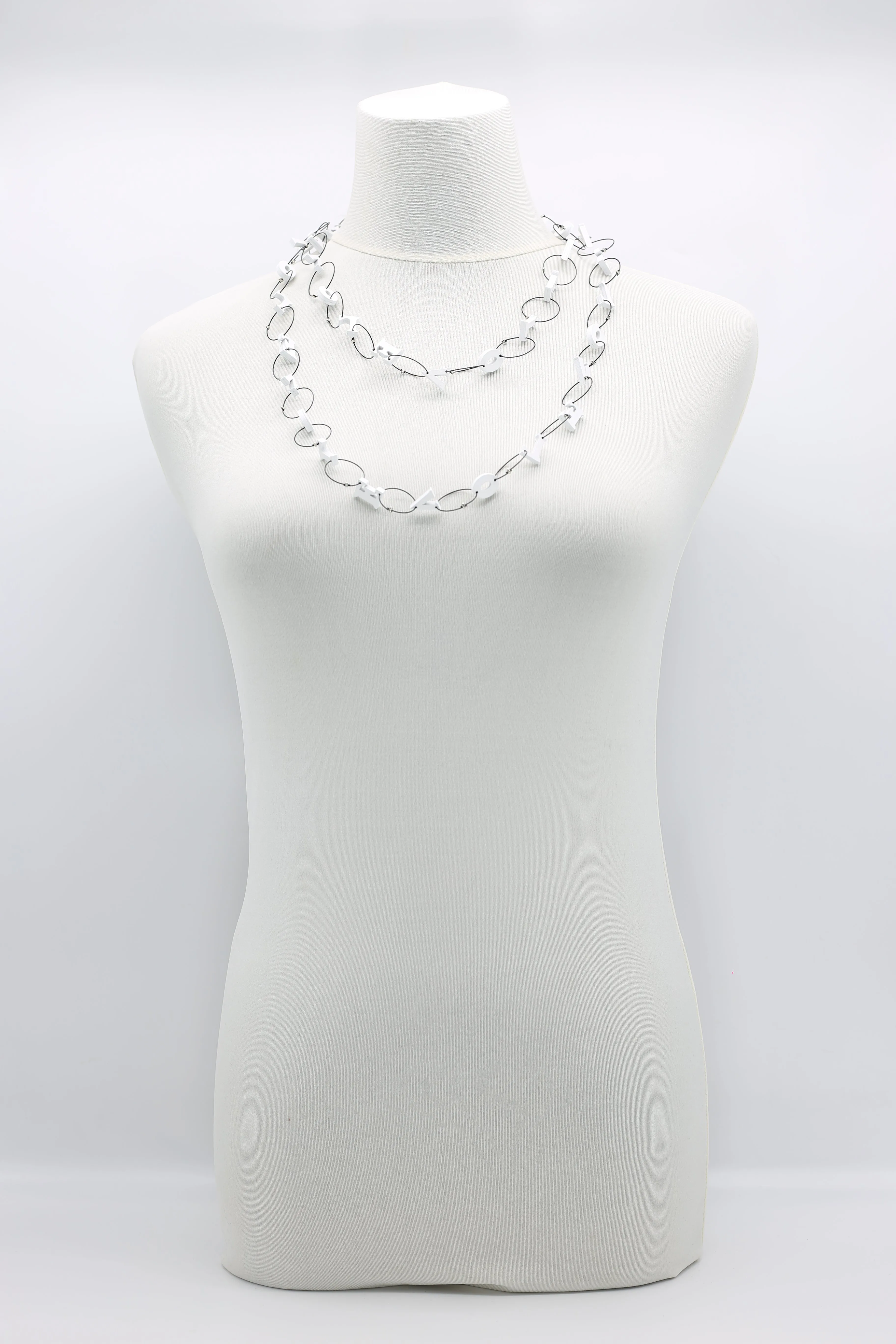 Small LOVE Chain Necklaces Set