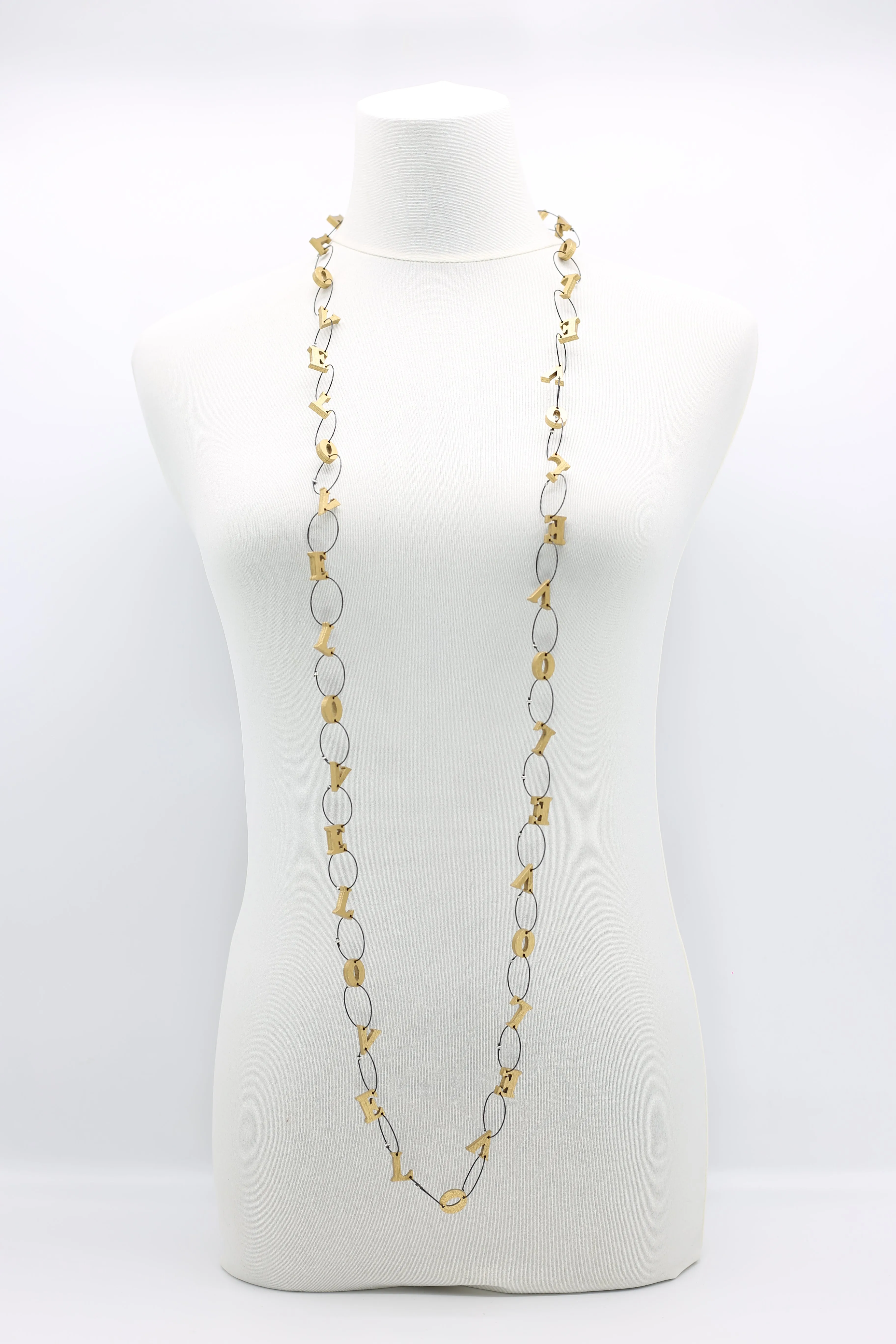 Small LOVE Chain Necklaces Set