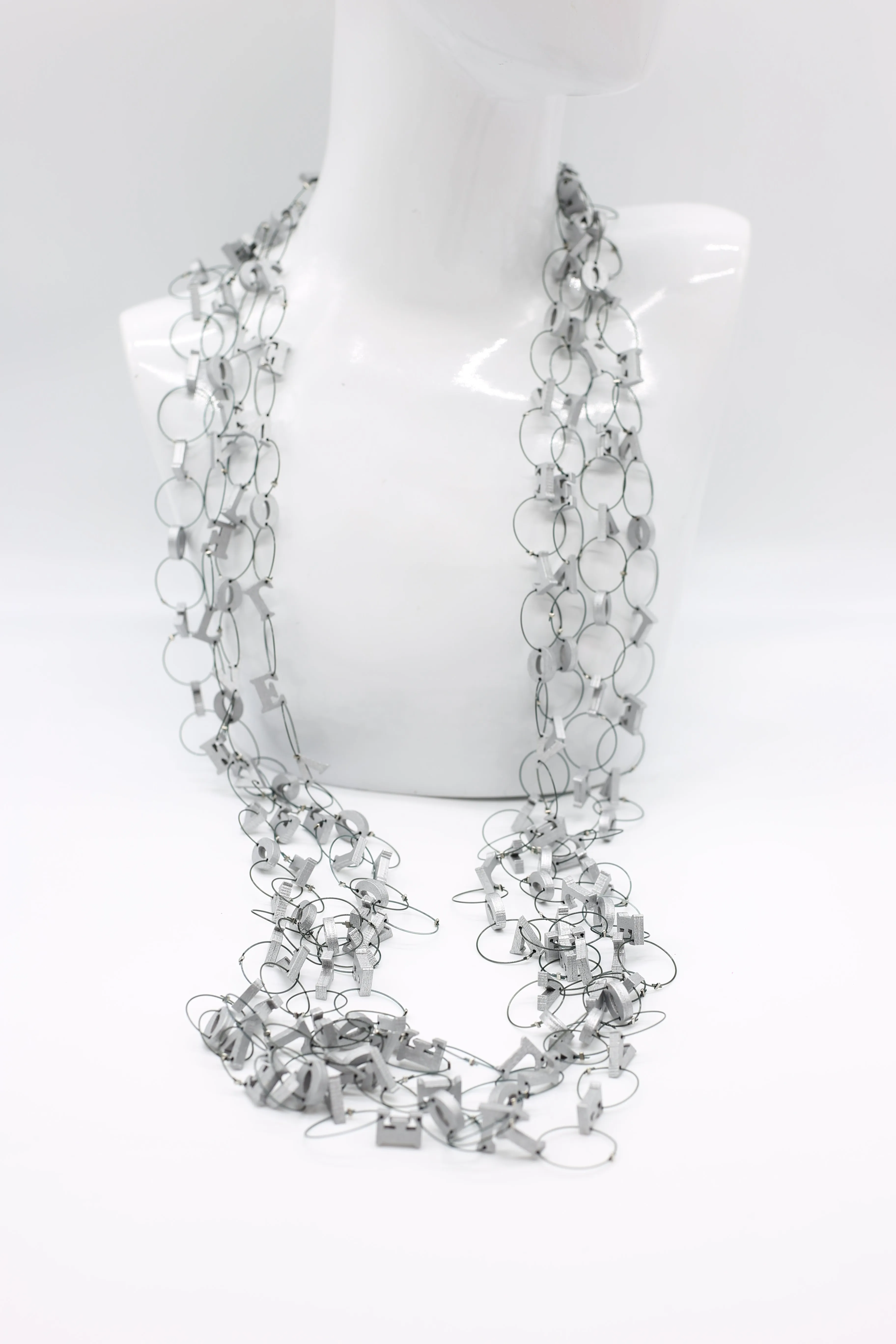 Small LOVE Chain Necklaces Set