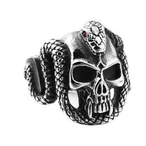 Snake & Skull Ring