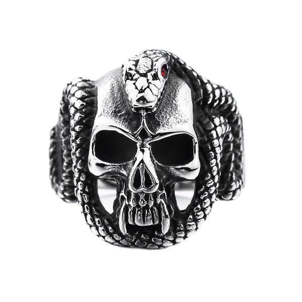 Snake & Skull Ring