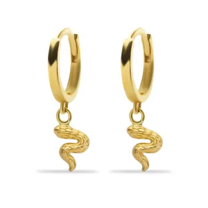 SNAKE HOOP EARRINGS