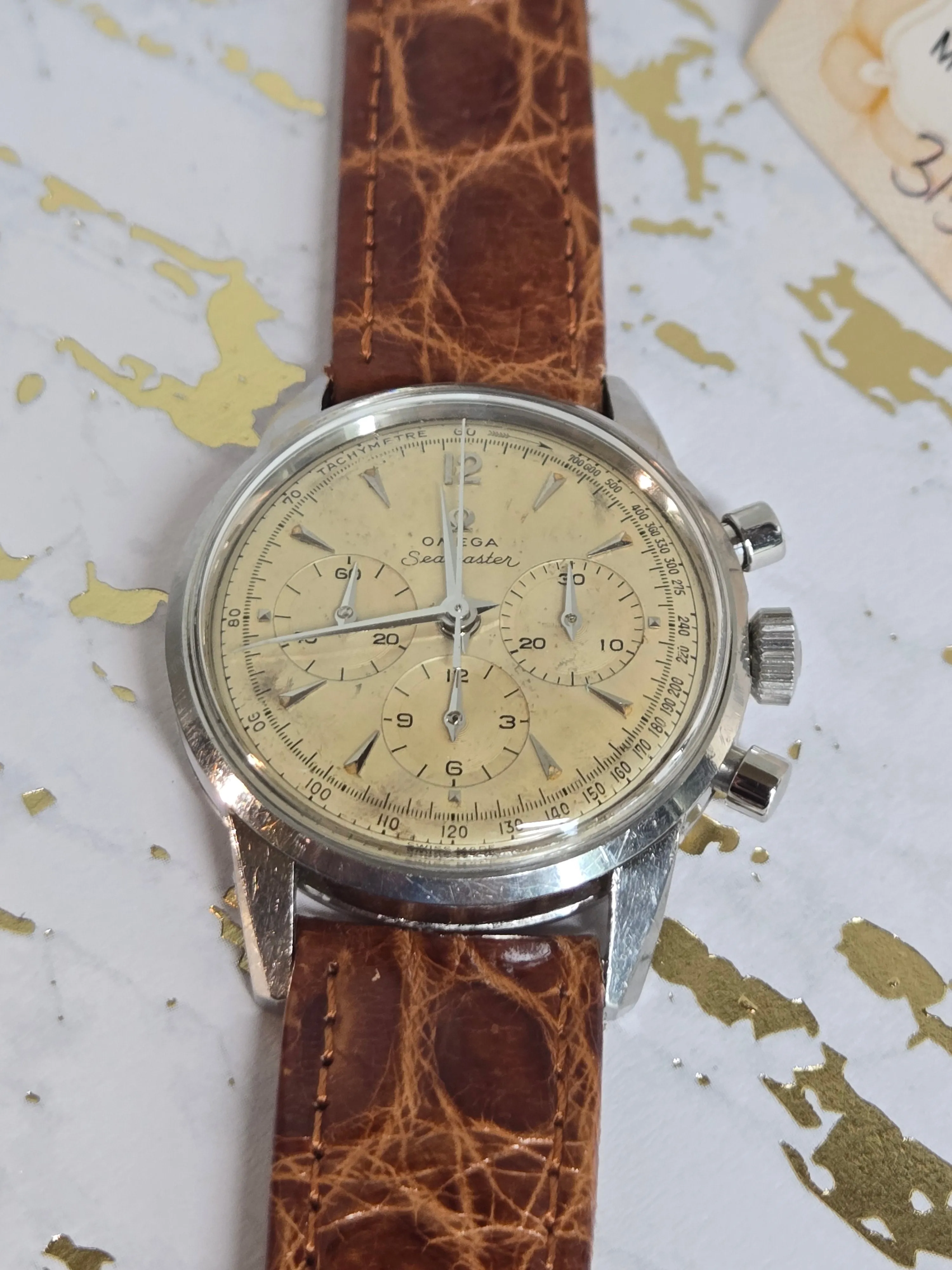 Sold Serviced 1958 Vintage Omega SeaMaster Chronograph Watch CK 2947 Cal 321