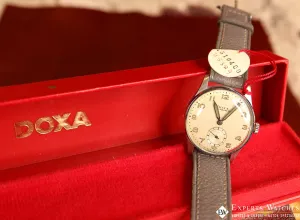 Sold!!! Vintage 40's NOS DOXA Watch with Box & Tag NOS WWII Officer Aviation Military !