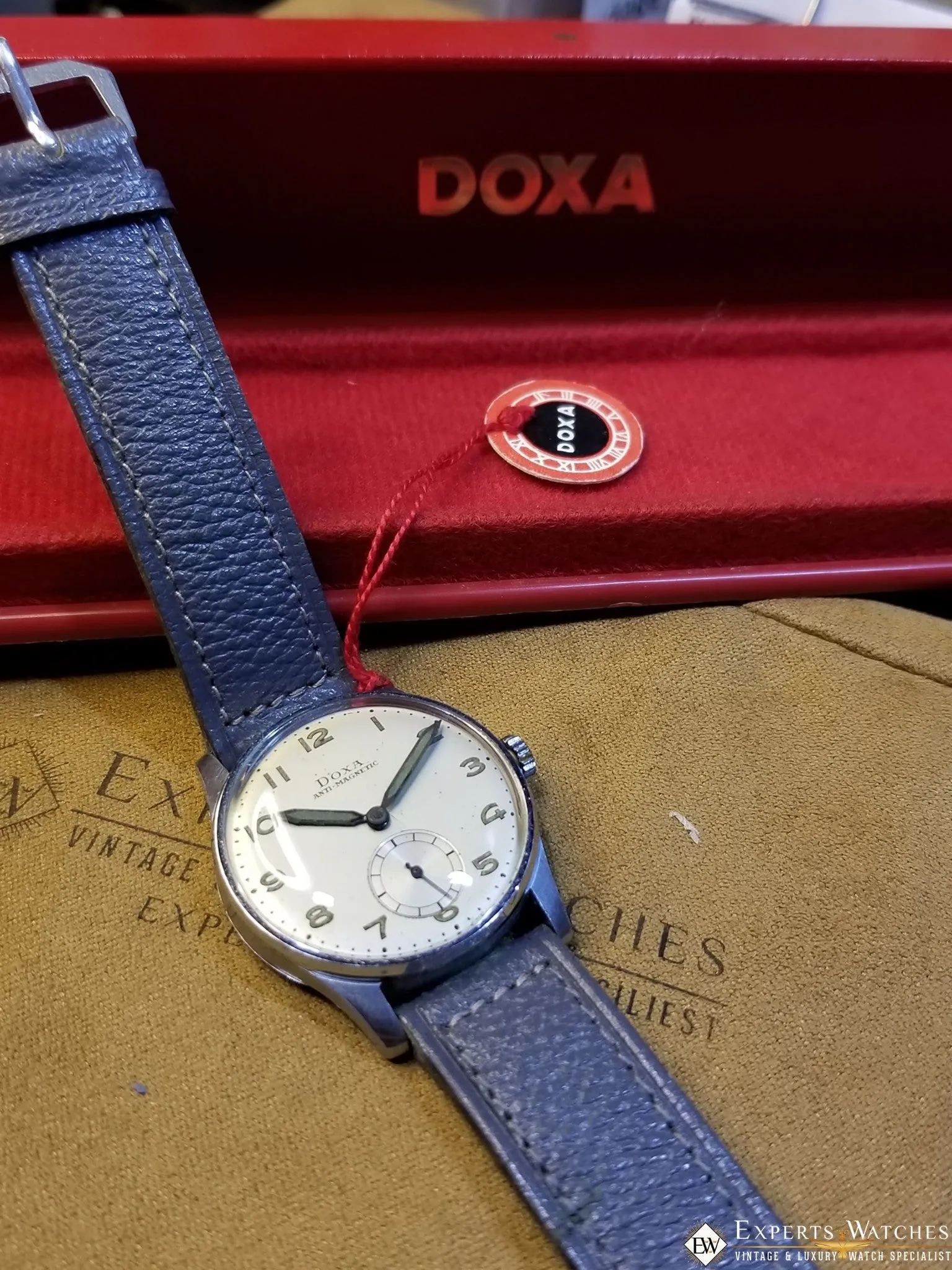 Sold!!! Vintage 40's NOS DOXA Watch with Box & Tag NOS WWII Officer Aviation Military !