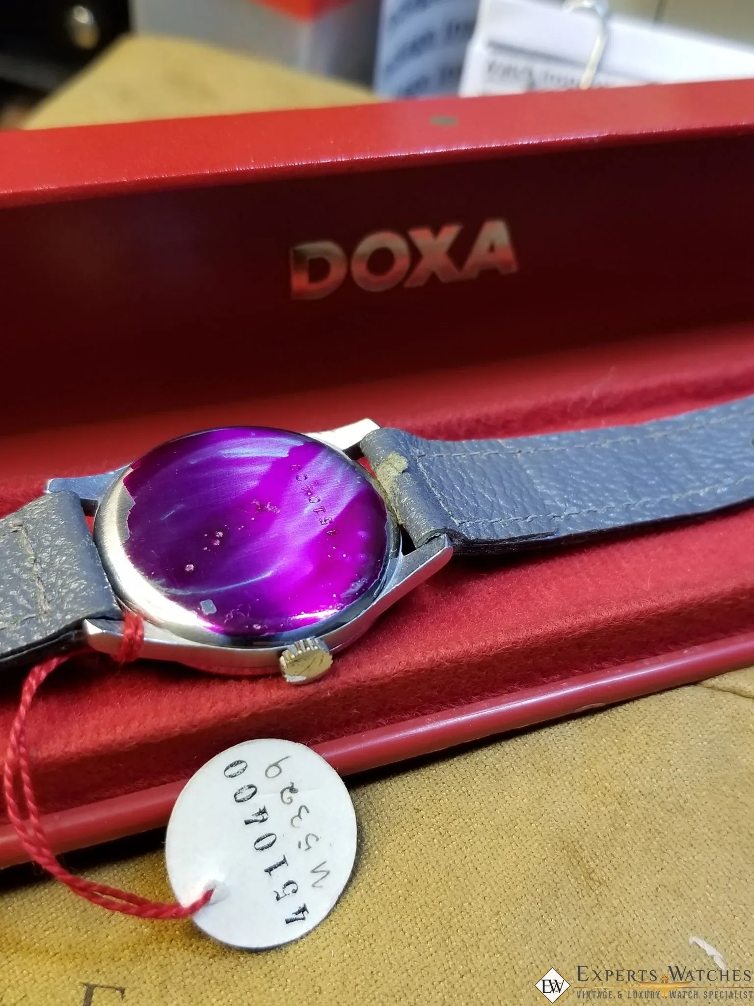 Sold!!! Vintage 40's NOS DOXA Watch with Box & Tag NOS WWII Officer Aviation Military !