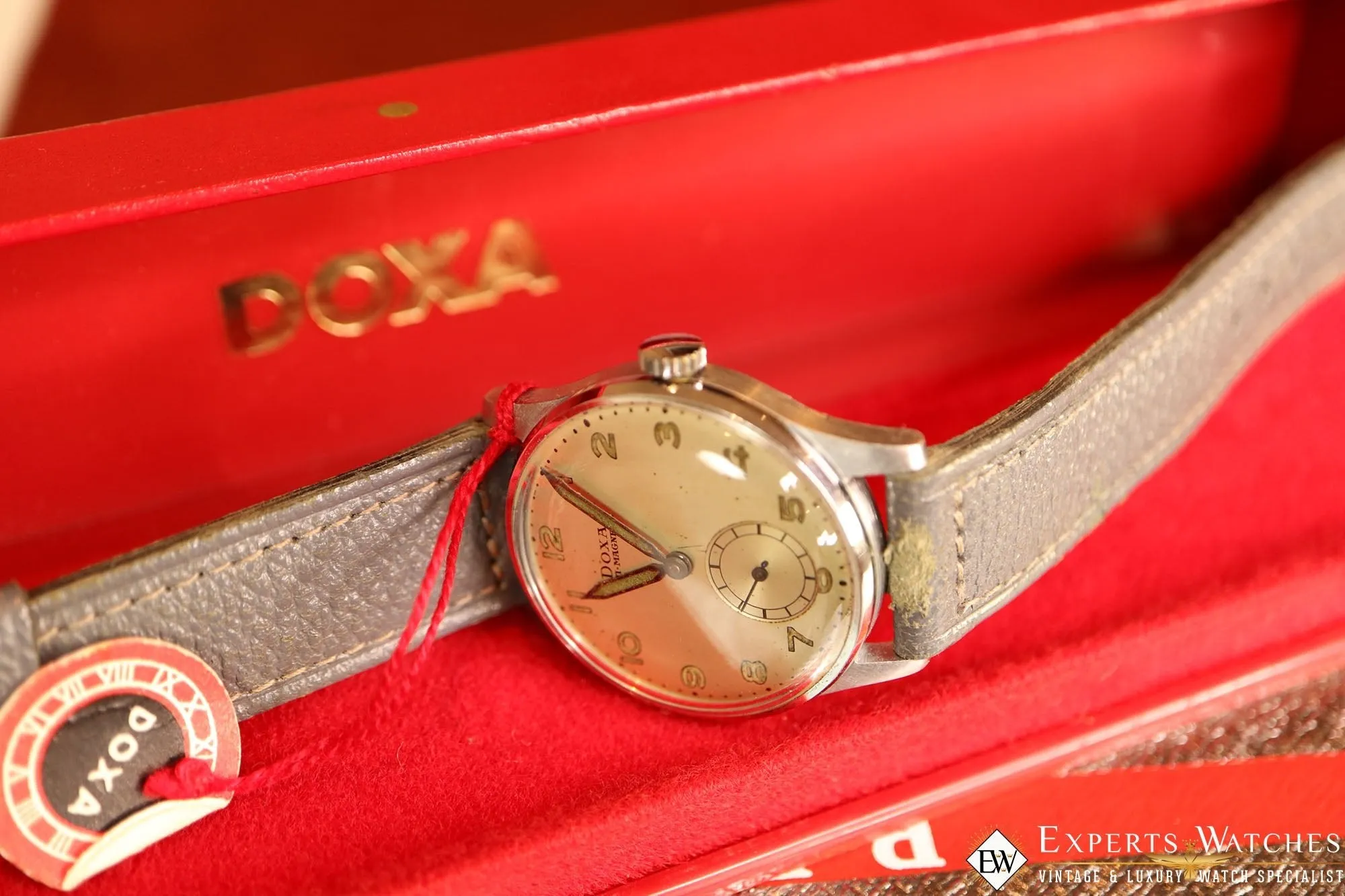 Sold!!! Vintage 40's NOS DOXA Watch with Box & Tag NOS WWII Officer Aviation Military !