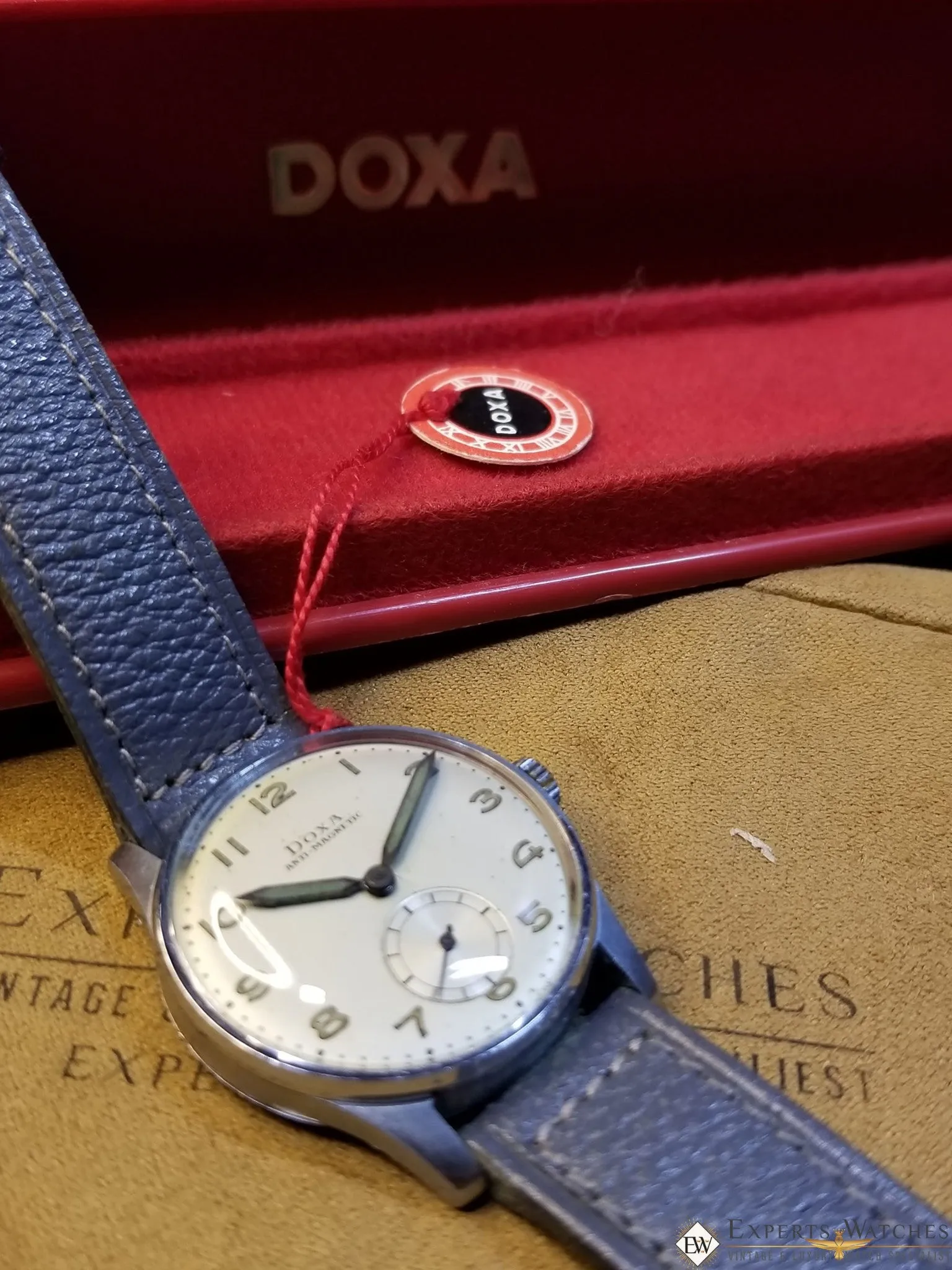 Sold!!! Vintage 40's NOS DOXA Watch with Box & Tag NOS WWII Officer Aviation Military !