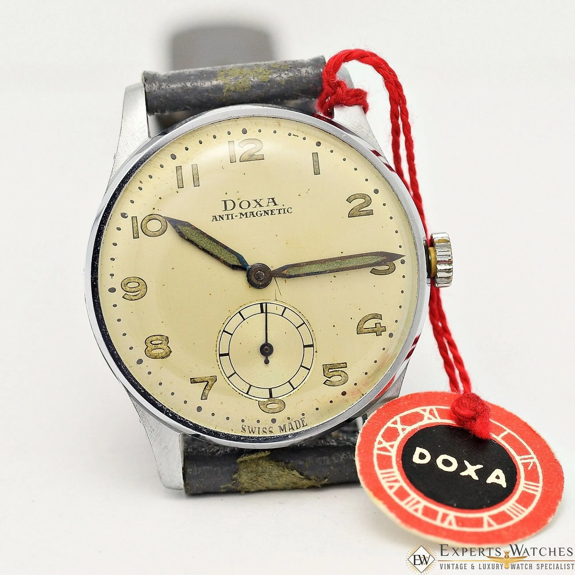 Sold!!! Vintage 40's NOS DOXA Watch with Box & Tag NOS WWII Officer Aviation Military !
