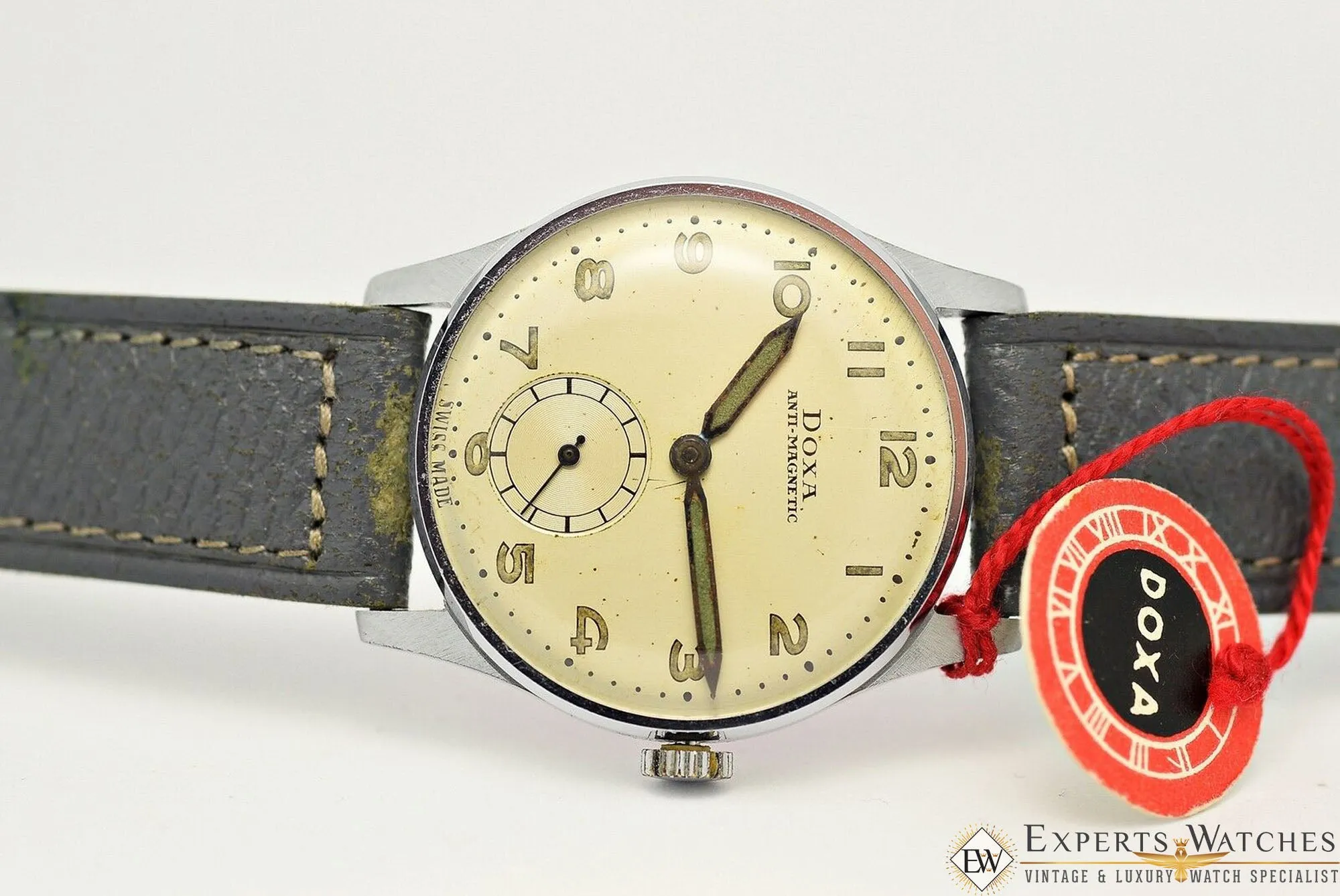 Sold!!! Vintage 40's NOS DOXA Watch with Box & Tag NOS WWII Officer Aviation Military !