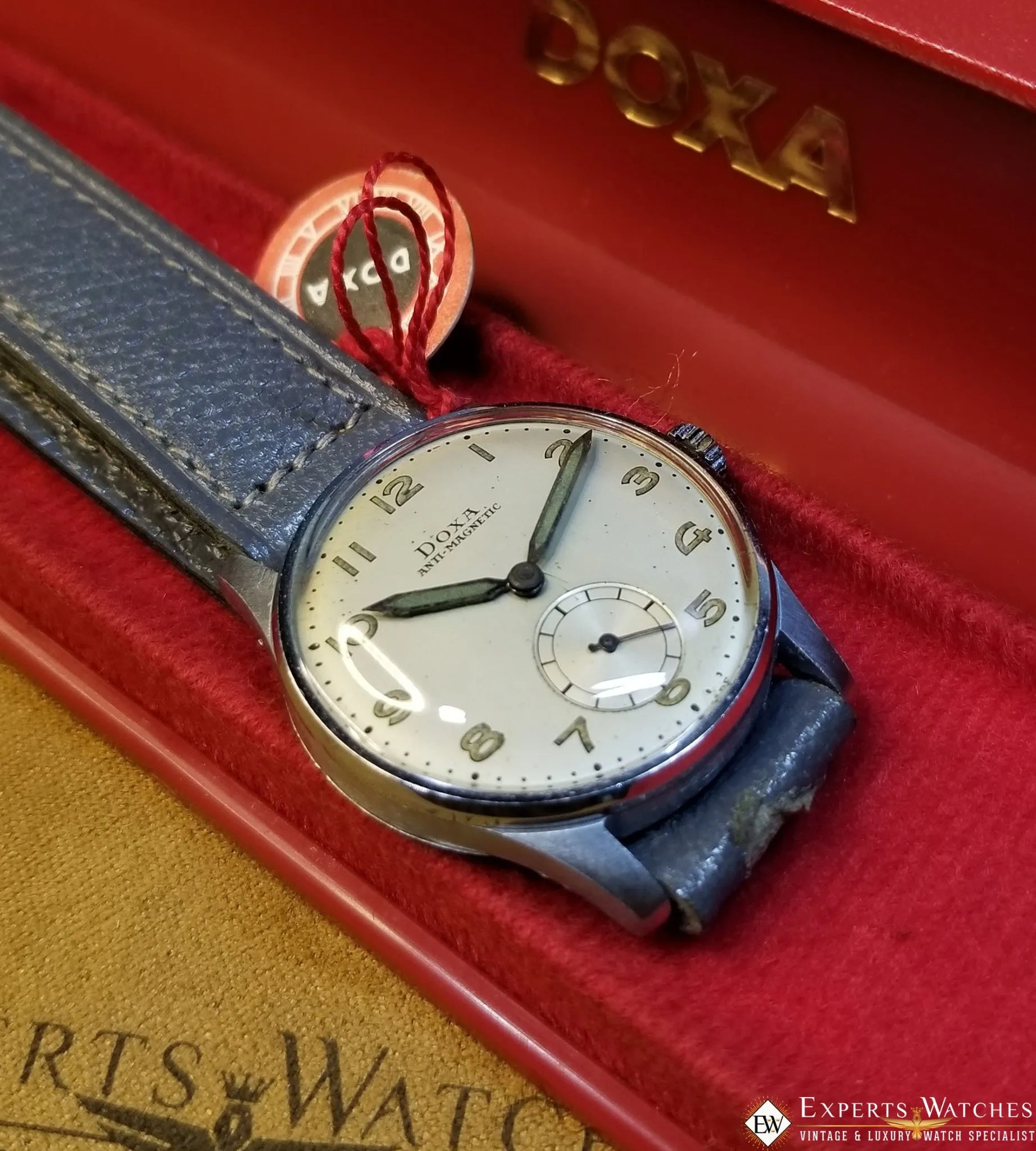 Sold!!! Vintage 40's NOS DOXA Watch with Box & Tag NOS WWII Officer Aviation Military !