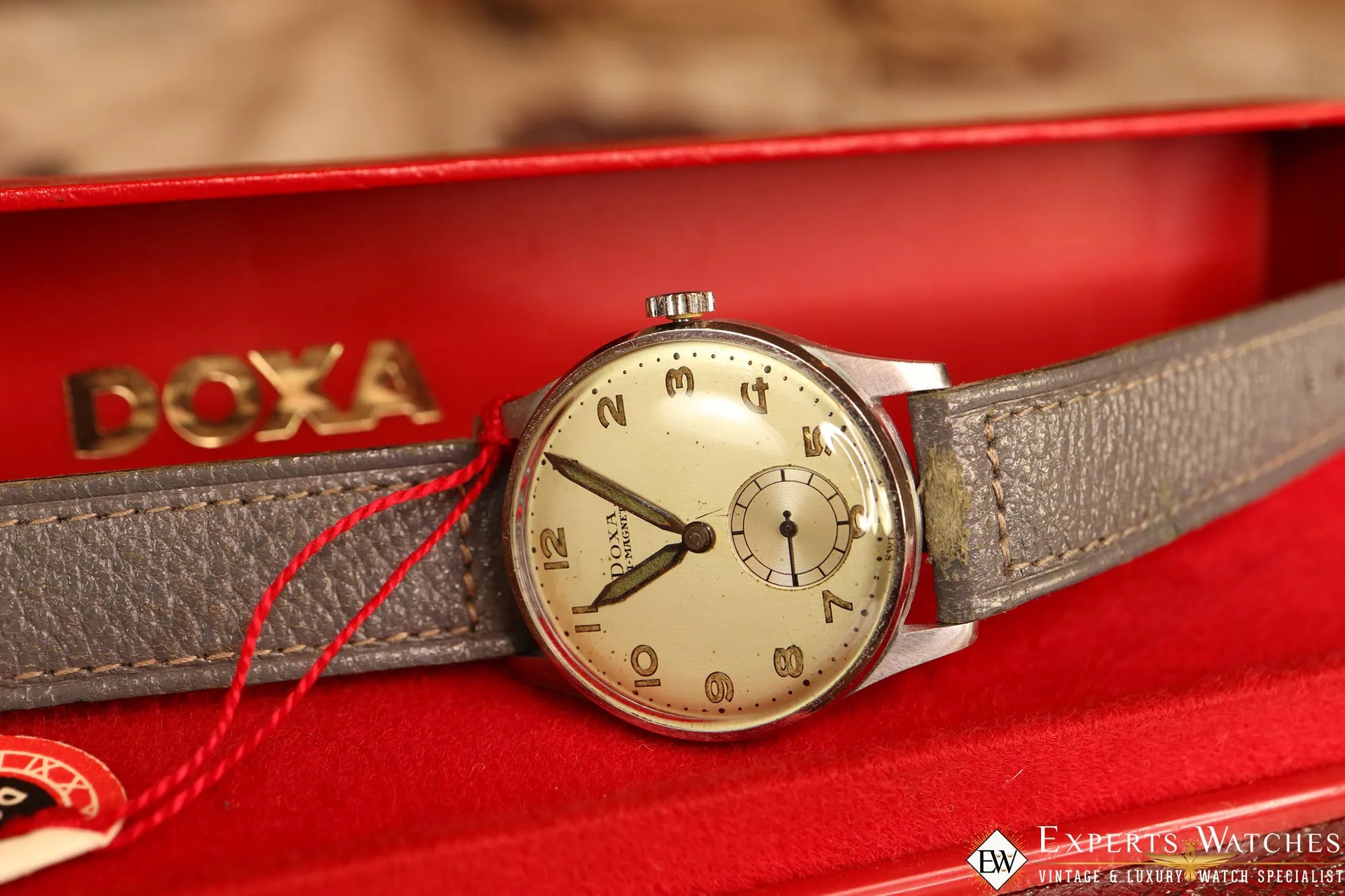 Sold!!! Vintage 40's NOS DOXA Watch with Box & Tag NOS WWII Officer Aviation Military !