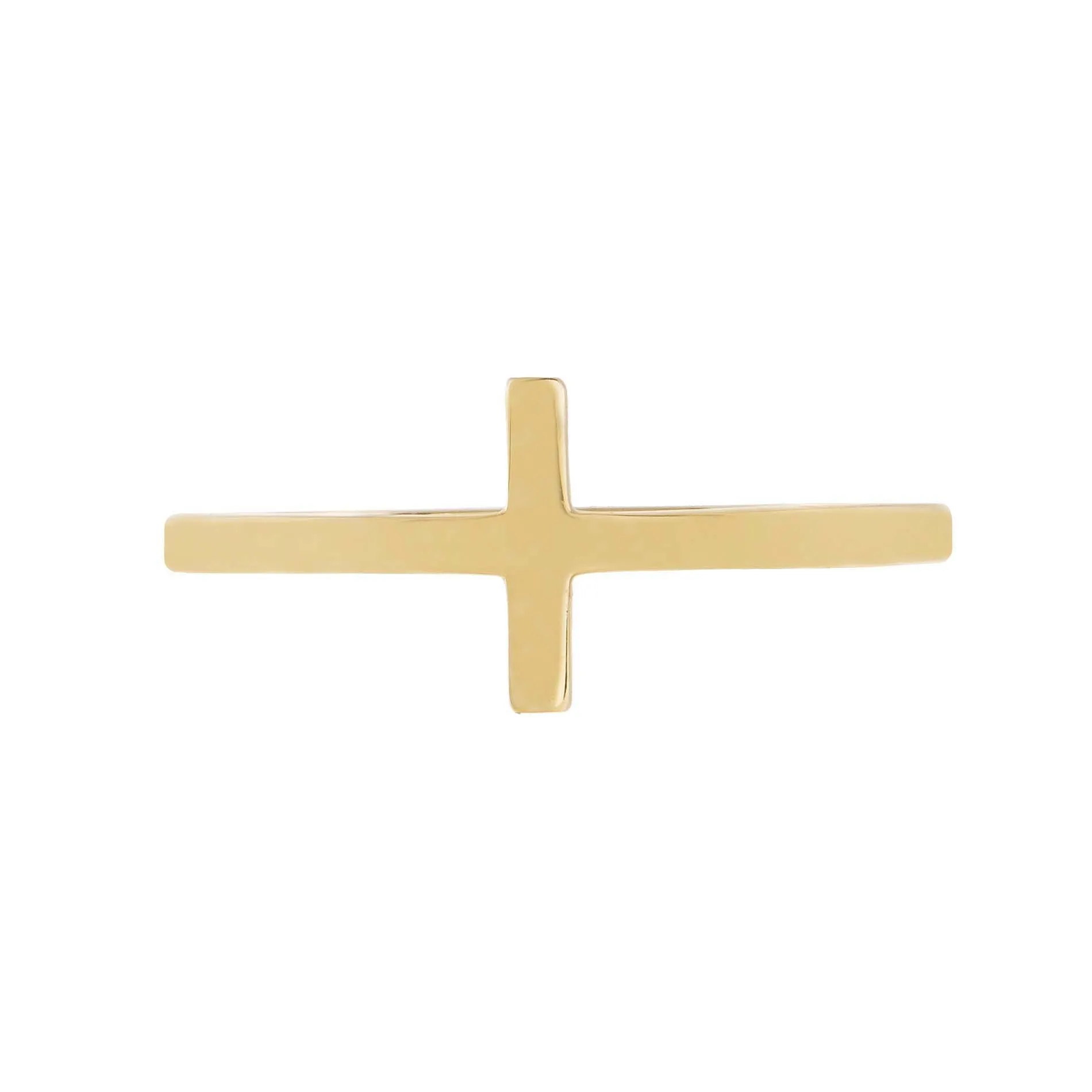 Solid Cross Ring 14K
