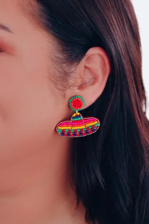 Sombrero Beaded Earrings - Multi
