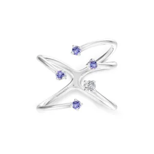 Southern Cross Diamond and Tanzanite Ring
