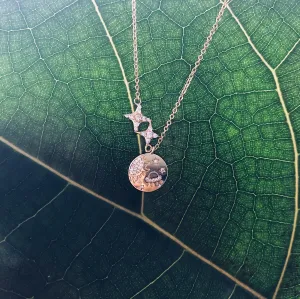 Space Necklace | Solar Eclipse Charge | 14K Gold Vermeil