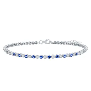 Sparkle Evil Eye Tennis Bracelet