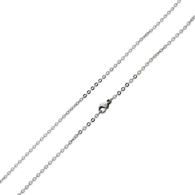 Stainless Steel 16" Flat Rollo Chain Necklace 2.0 MM
