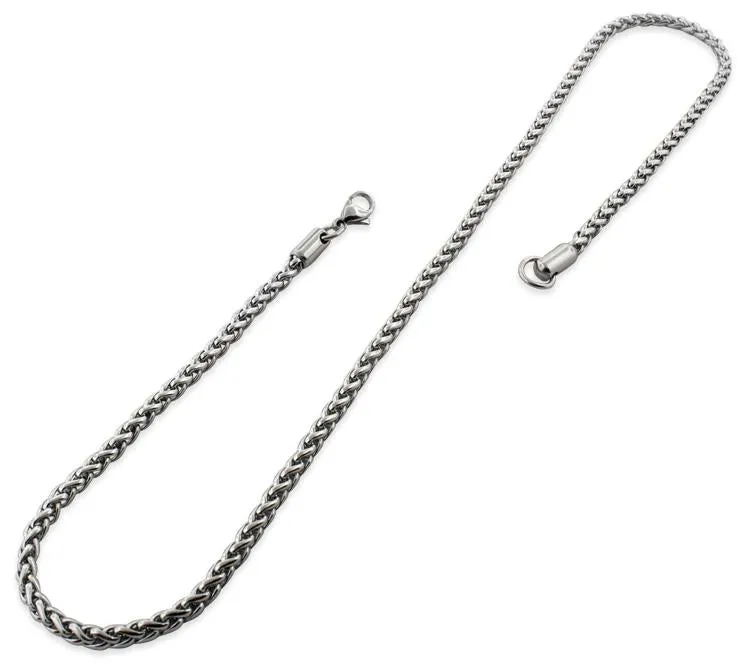Stainless Steel 16" Spiga Chain Necklace 4.0 MM