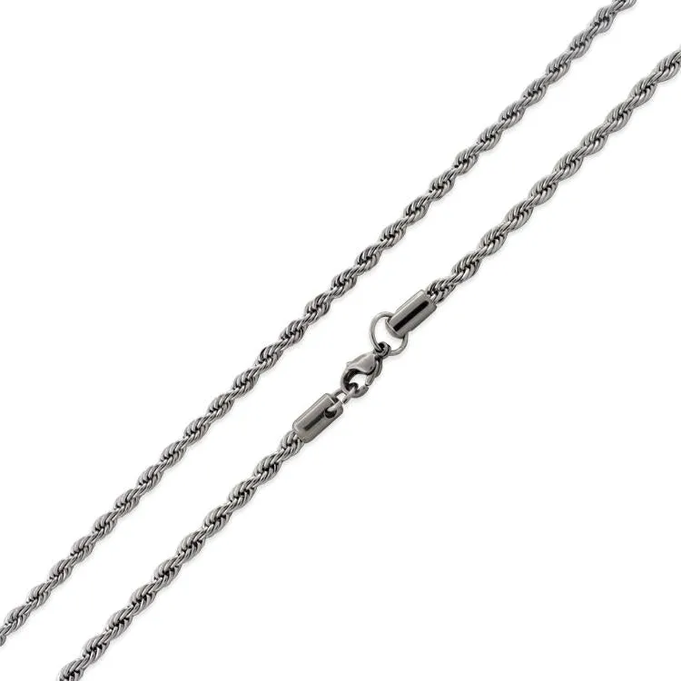 Stainless Steel 30" Rope Chain Necklace 4.0 MM