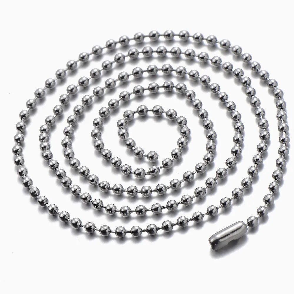 Stainless Steel Alien Pendant Necklace for Men Women, Polished, 23.6 Inches Ball Chain, Cute