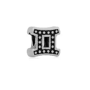 Stainless Steel Gemini Symbol Charm