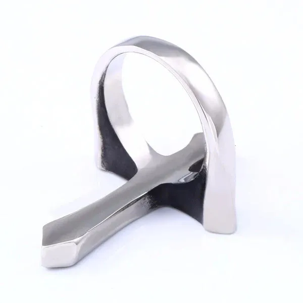 Stainless Steel Mens Cross Rings