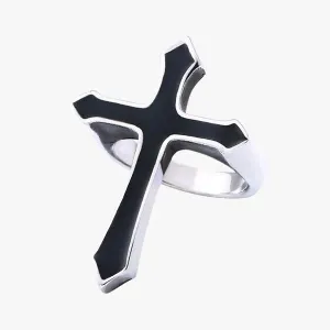 Stainless Steel Mens Cross Rings