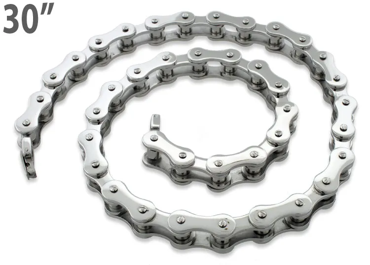 Stainless Steel Motorcycle Chain Necklace 30 inches - 10.4mm
