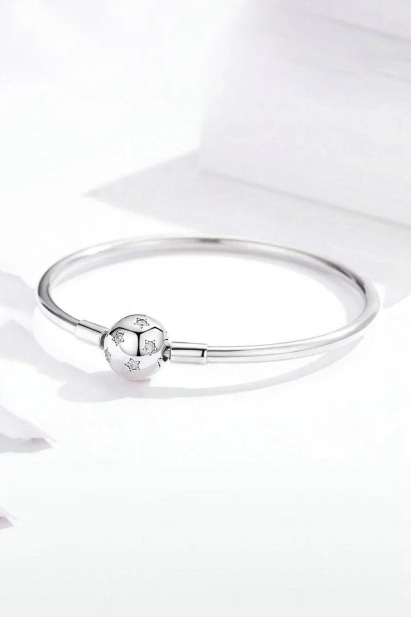 Star Bangle Bracelet In Sterling Silver