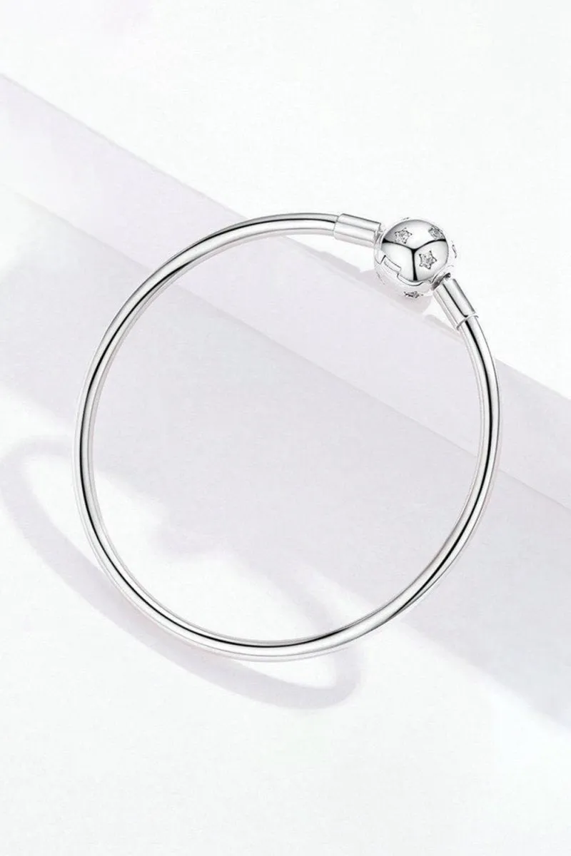 Star Bangle Bracelet In Sterling Silver