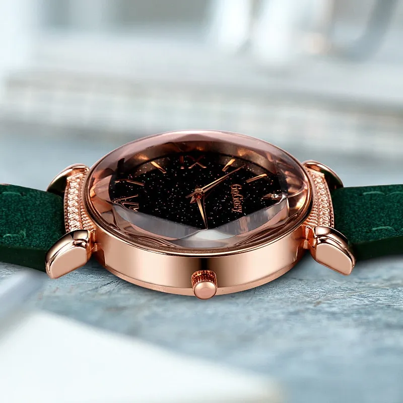 Star Crystal cut female watch