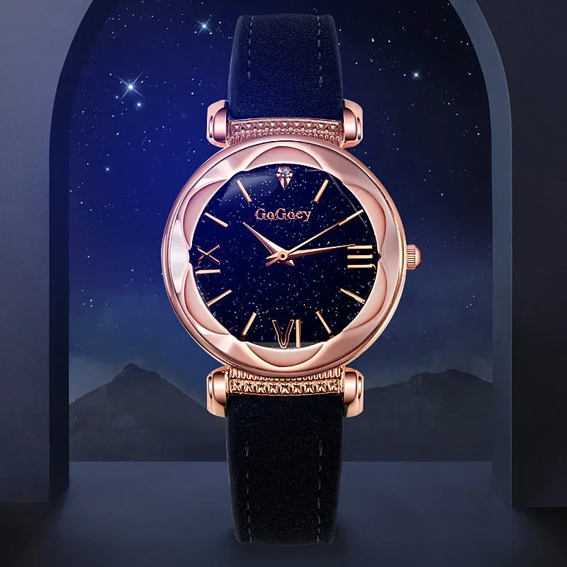 Star Crystal cut female watch