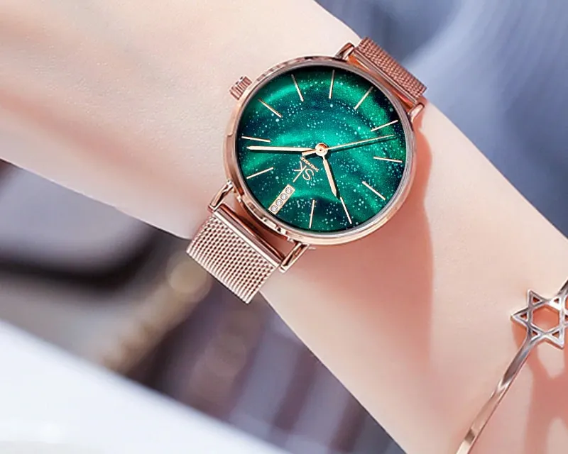 Starry Sky Patterned Women's Watch