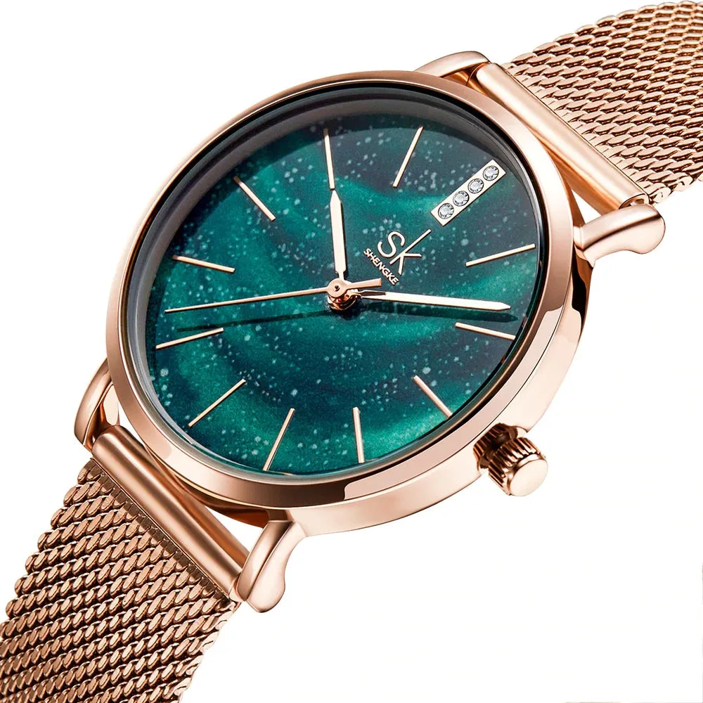 Starry Sky Patterned Women's Watch