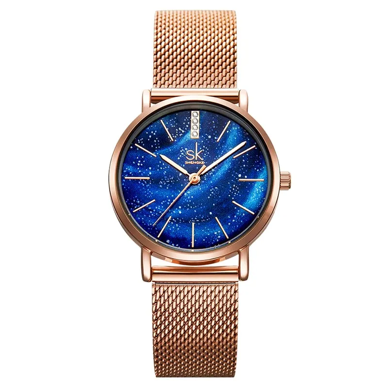 Starry Sky Patterned Women's Watch