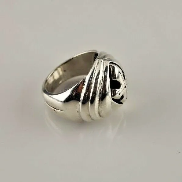 STERLING .925 SILVER CHRISTIAN CROSS RING