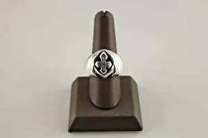 STERLING .925 SILVER CHRISTIAN CROSS RING