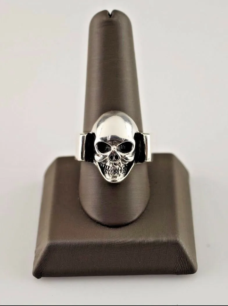 STERLING .925 SILVER MENS SKULL FASHION RING