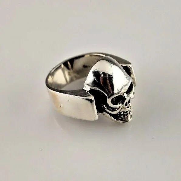 STERLING .925 SILVER MENS SKULL FASHION RING