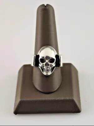 STERLING .925 SILVER MENS SKULL FASHION RING