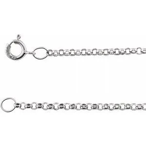 Sterling Silver 1.5 mm Solid Rolo 18" Chain