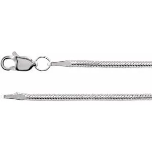 Sterling Silver 1.5 mm Solid Snake 18" Chain