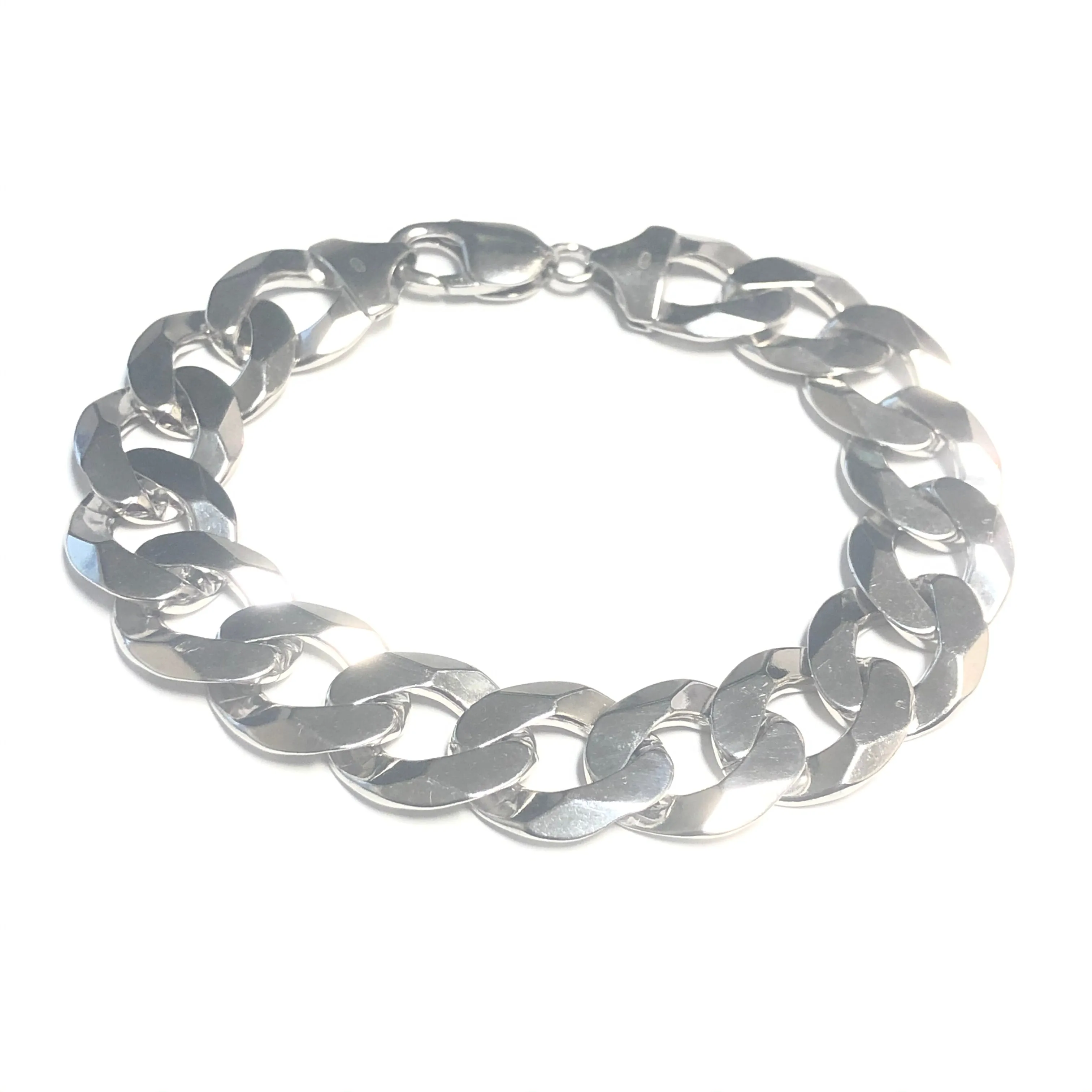 Sterling Silver (15.5mm) Curb Bracelet 8.75"