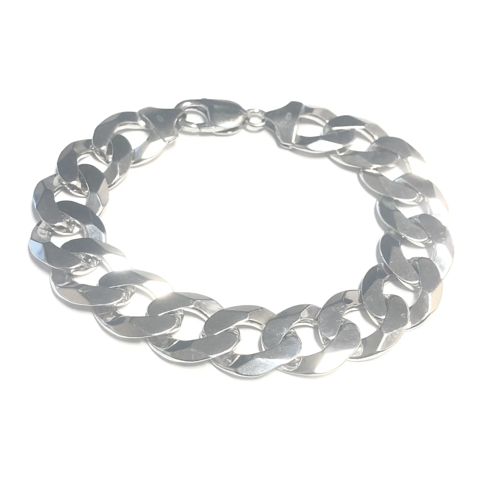 Sterling Silver (15.5mm) Curb Bracelet 8.75"